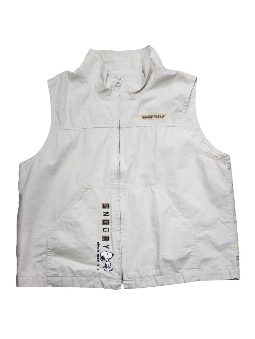 Peanuts Collection Full Zip Vest Embroidered Snoopy Logo Size 6-7 Youth Kids